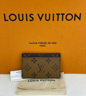 LOUIS VUITTON Wallet Reverse Monogram Card Holder Wallet M69161 New A1006: SKU A1006 0922 New 100% Authentic LOUIS VUITTON Monogram Reverse Card Holder Wallet Business Card Holder Tickets RATING: New MATERIAL: monogram canvas, reverse monogram canvas LINING: cowhide lining