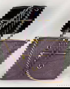 Louis Vuitton Handbag Lumineuse Monogram Empreinte Leather Purple W/insert A922: SKU A922 0122 Pre-Owned 100% Authentic LOUIS VUITTON Lumineuse Monogram Empreinte Leather Purple RATING: B...Very Good, well maintained, shows minor signs of wear MATERIAL: monogram empreinte leather