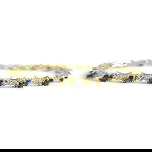 Estate Oval Blue Sapphire Gemstone Tennis Bracelet 10K Yellow Gold, 5.52 Grams: Estate Oval Blue Sapphire Gemstone Tennis Bracelet 10K Yellow Gold, 5.52 Grams This is a lovely bracelet. Please let us know if you have any questions. Sapphires: 15 oval blue sapphires, 2.70 ctw Meta