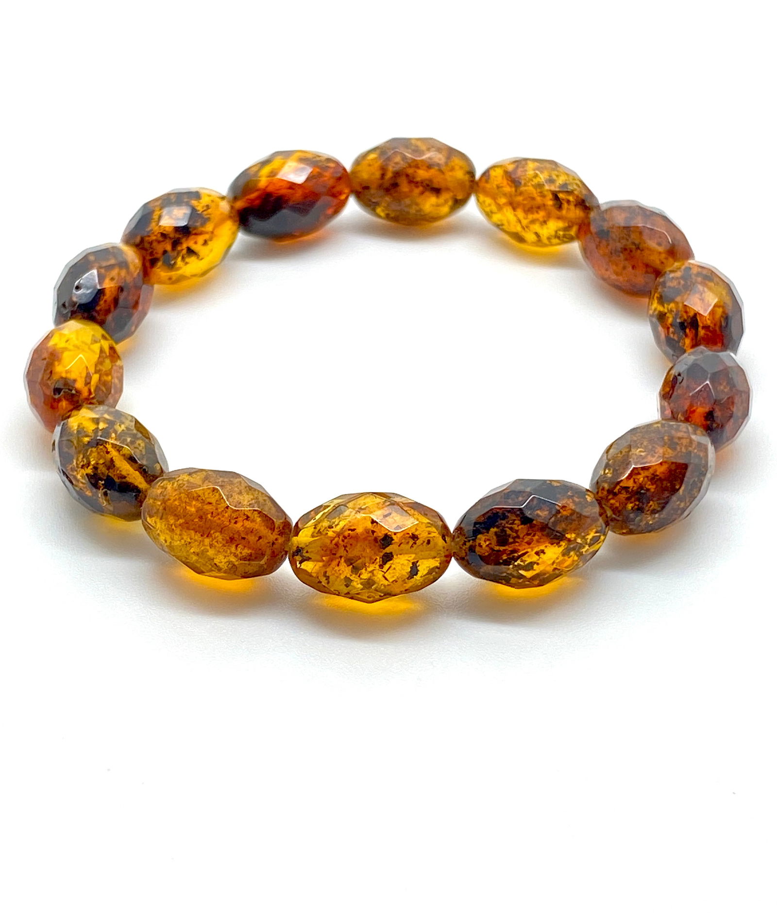 Beautiful Amber Bracelet made from Hand Carved Amber beads (1 of 6)