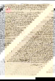 1714 Manuscript Colonial Warrant Red Wax Seal: A manuscript warrant to the Sheriif of Suffolk County in Massachusetts Bay to seize the goods and chattels of a Samuel Staples of Dedham on behalf of Joseph Whipple of Providence in Rhode Island due t
