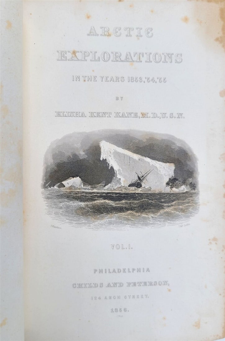 1856 ARCTIC EXPLORATIONS GRINNELL EXPEDITION SEARCH of SIR JOHN FRANKLIN antique (1 of 15)