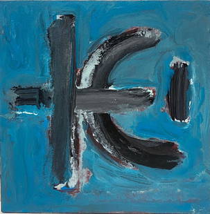 French Expressionist Abstract Original Painting Artists Studio Provenance Mid 20th Century: Abstract Expressionist Composition by Jacques COULAIS (1955-2011) gouache painting on thick board unframed: 8 x 8 inches condition: excellent provenance: all the paintings we have for sale by this art