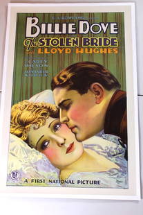 The Stolen Bride (first National Pictures, 1927) 1 Sheet Poster: The Stolen Bride (First National Pictures, 1927) Silent Film The daughter of Count Thurzo Sari and Franz Pless, son of a shoemaker, both Hungarian fall in love while they are in the USA. A