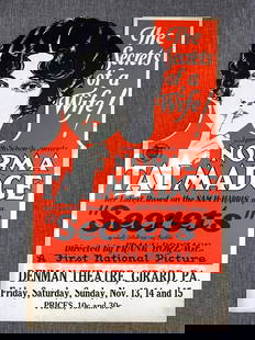 Secrets - Norma Talmadge (1924) US Die-cut Window Card Movie Poster: Very Rare! Possibly the only one in existence. Condition: VG/EXC. Reserve: $574.00 Shipping: Domestic: Flat-rate of $28.00 to anywhere within the contiguous U.S. International: Foreign shipping rates