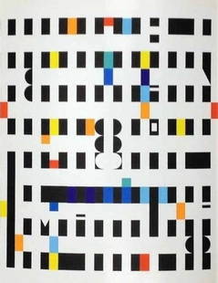 Yaacov Agam Original Serigraph 2 XXe siecle 1971: Artist: Agam Yaakov Title: Yaacov Agam Original Serigraph 2 XXe siecle 1971 Medium: Lithograph Size: 11 x 9.5 inch Description: Medium: Original Serigraph Marks: Not signed not numbered Paper Size: 11