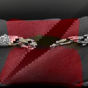 925 Sterling Silver Men's Bracelet,Mediavel Vintage Style: Title: 925 Sterling Silver Men's Bracelet,Mediavel Vintage Style Additional Information: 925 Sterling Silver Men's Bracelet,Mediavel Vintage Style. -Condition:New Weight:41.9g -Size:8.46 inch (21.5cm)