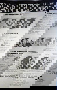 Original FBI POSTER Patty Hearst/ Harris Apr 10, 1975: Title: Original FBI POSTER Patty Hearst/ Harris Apr 10, 1975 Author: Unknown Date: 1975 Publisher: Unknown Edition: Not Stated : Additional Info: New old stock. 10.5"x16", six fold. Vintage, original