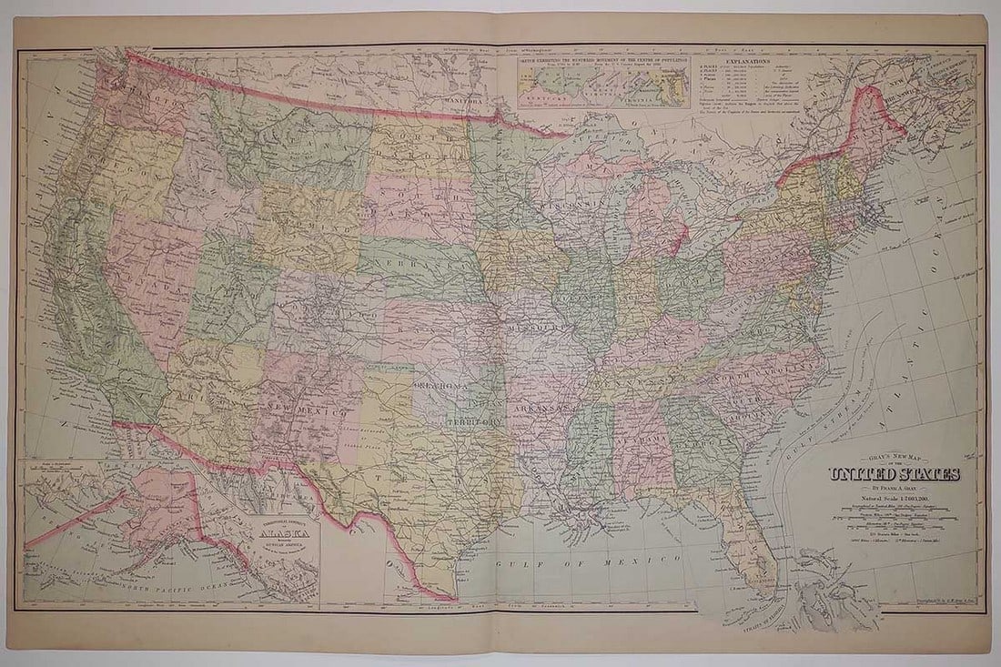 Gray's New Map of the United States (1 of 1)