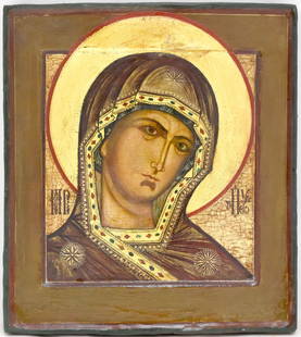 Our Lady: Our Lady. Russian wooden icon. Dimensions: 26.5 × 29 cm Century: 19" Reserve: $2,200.00 Shipping:Domestic: Flat-rate of $50.00 to anywhere within the contiguous U.S.International: Foreign