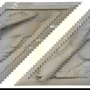 Bill Mack 3D Figural Relief Wall Sculpture: Title: Bill Mack 3D Figural Relief Wall Sculpture Description: Bill Mack (American, b. 1949) "Reflection," 1991, bonded sand sculpture, signed and noted edition 18/145 to lower right. One of several p