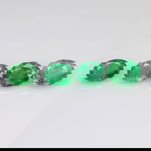 1.50 CTS 4 PCS NATURAL ZAMBIAN EMERALD OVAL SHAPE GOOD LUSTER GEMS: Title: 1.50 CTS 4 PCS NATURAL ZAMBIAN EMERALD OVAL SHAPE GOOD LUSTER GEMS Carat Weights: 1.50 Size/Dimensions: 5 x 3,5 x 4 MIX SIZE Additional Information: CLARITY VS UNHEATED ZAMBIA MINOR OIL Reserve