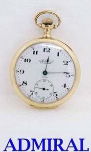 Antique Swiss Solid 14K ADMIRAL Mens 7J Pocket watch c.1900s* EXLNT* SERVICED: Antique Swiss Solid 14K ADMIRAL Mens 7J Pocket watch c.1900s* EXLNT* SERVICED Description: Antique Swiss Solid 14K ADMIRAL Mens 7J Pocket watch c.1900s* EXLNT* SERVICED This Mens ADMIRAL pocket watch