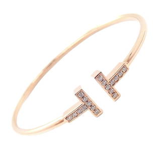 Authentic! Tiffany & Co 18k Rose Gold Diamond T Wire Flex Bracelet: Authentic! Tiffany & Co 18k Rose Gold Diamond T Wire Flex Bracelet Authentic! Tiffany & Co 18k Rose Gold Diamond T Wire Flex Bracelet Product Description About This Piece: Metal: 18k Rose Gold