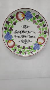 Antique plate platter made germany ceramic wall art villeroy bach wallerfangen: Vintage from the 1980s Materials: ceramic, clay, pottery, terra cotta Width: 12 inches Height: 12 inches Depth: 1 inches Description This is an antique Villeroy and Boch decorative plate with