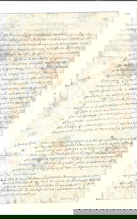 17th C English Manuscript Lease Nathaniel Bacon: An interesting two page manuscript document being an abstract of leases at Methwold in Norfolk during the 11th and 13th years of the reign of James I (1614-1616). Penned in the 17th century as well wi