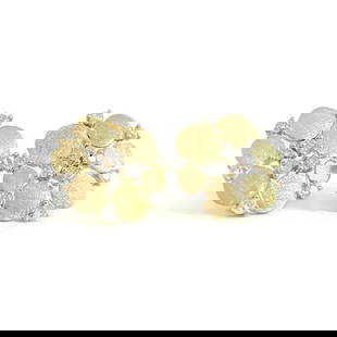 Diamond Cluster Flower Stud Earrings 14K Yellow Gold, .30 CTW: Diamond Cluster Flower Stud Earrings 14K Yellow Gold, .30 CTW These are such beautiful and unique earrings! Please let us know if you have any questions. Diamonds: 20 round brilliant cuts .30 ctw, F-G