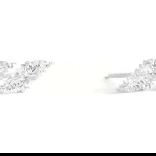 Round Diamond Stud Earrings 14K White Gold 4-Prong Martini, .70 CTW: Round Diamond Stud Earrings 14K White Gold 4-Prong Martini, .70 CTW These are gorgeous diamond stud earrings! Please let us know if you have any questions. Diamonds: 2 round brilliant cuts, .70 ctw, G