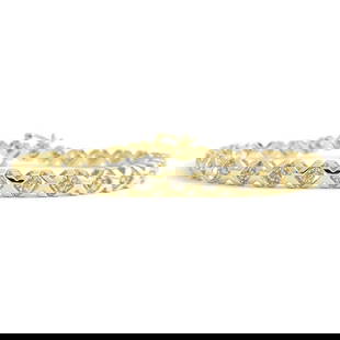 Diamond Two-Tone X-Link Tennis Bracelet 10K Yellow Gold, .45 CTW, 8.09 Grams: Diamond Two-Tone X-Link Tennis Bracelet 10K Yellow Gold, .45 CTW, 8.09 Grams This is a beautiful and unique bracelet! Please let us know if you have any questions. Diamonds: 30 rounds, .45 ctw, G-H, S