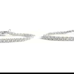 X-Link Milgrain Diamond Tennis Bracelet 14K White Gold, 7.25 Inches, .65 CTW: X-Link Milgrain Diamond Tennis Bracelet 14K White Gold, 7.25 Inches, .65 CTW This is a lovely diamond tennis bracelet. Please let us know if you have any questions. Diamonds: 43 round brilliant cuts,
