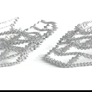 Wide Multistrand Flower Diamond Bracelet 18K White Gold, 12.77 CTW, 49.17 Grams: Wide Multistrand Flower Diamond Bracelet 18K White Gold, 12.77 CTW, 49.17 Grams This is such a gorgeous statement bracelet! Please let us know if you have any questions. Diamonds: 520 round brilliant