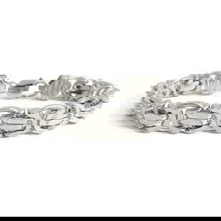 Men's Italian Byzantine Chain Bracelet Silver, 8 Inches, 52.89 Grams: Men's Italian Byzantine Chain Bracelet Silver, 8 Inches, 52.89 Grams This is a classic bracelet. Please let us know if you have any questions. Metal: silver (stamped 925, but tests at about 50% silver