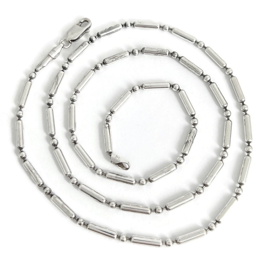 Italian Ball Bead Chain Necklace Silver, 22 Inch, 2.6 mm, 12.02 Grams (1 of 7)