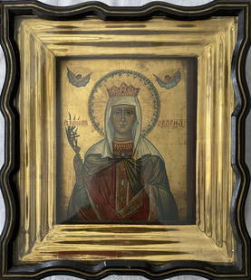 Saint Equal-to-the-Apostles Flavia Julia Helena Augusta: №Icon 21 *** ABOUT THIS ICON *** * TITLE: "Saint Equal-to-the-Apostles Flavia Julia Helena Augusta" * SIZE: 34х30 cm/'13.38х11.81 inches', frame size: 40x32 cm/'15.74х12.59 inc