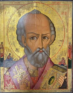 Saint Nicholas of Myra: №Icon 54 *** ABOUT THIS ICON *** * TITLE: "Saint Nicholas of Myra" * SIZE: 54x44 cm/'21.25х17.32 inches' * MEDIUM: wood * HAND PAINTED: Original painting from our collection * CONDITION: