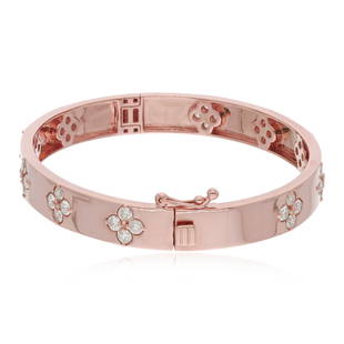 Natural SI/H Diamond Bangle 14k Rose Gold Bracelet Jewelry: Title: Natural SI/H Diamond Bangle 14k Rose Gold Bracelet Jewelry Additional Information: Item Code : SEB-6477, Gold : 25.42gm : 2.81 ct. Diamond(Hi color Si clarity) : Gross Wt. : 25.98 grams Metal