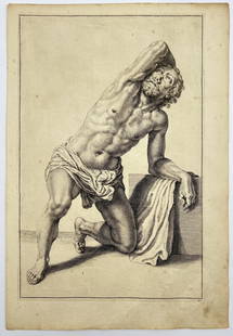 Antique Engraving - Male Figure Drawing - Man Figure Sketch - Frederick de Wit: Title/Artist: Antique Engraving - Male Figure Drawing - Man Figure Sketch - Frederick de Wit Medium: Antique engraving originates from "Lumen Picturae: A Classical Drawing Manual" by Frederick de Wit.