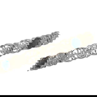 Antique platinum diamond sapphire filigree bracelet Just Reduced !!!: Details Vintage from the 1920s Bracelet width: 6.5 Millimeters; Bracelet length: 6.5 Inches Materials: Platinum Gemstone: Diamond Closure: Interlocking Adjustable Description Antique platinum di