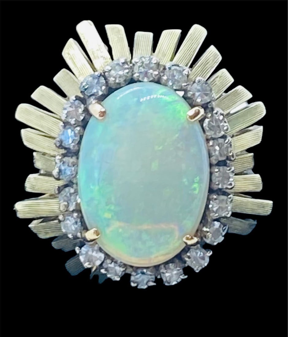 Vintage Diamond Opal cocktail ring Just reduced (1 of 10)