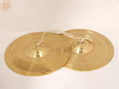 Brass Cymbals (Manjeera) | Musical Instrument: Brass Cymbals (Manjeera) | Musical Instrument 1.1 inch Height X 10 inch Width X 10 inch Length Reserve: $176.00 Shipping: Domestic: Shipping rates are determined by destination International: Foreign