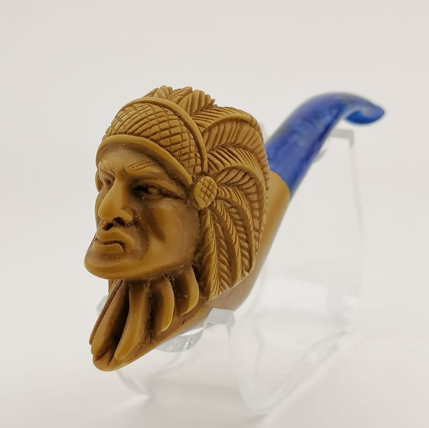 American Indian Warrior Chief Meerschaum Pipe (1 of 8)