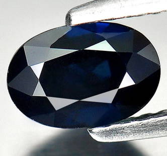 Natural Unheated Midnight Blue Sapphire Oval Cut: No Reserve! Title: Natural Unheated Midnight Blue Sapphire Oval Cut Gemstones: Carat Weight: Ghistor TopSize/Dimension: Ghis SR243Additional Information: 161498246 Shipping:Domestic: Flat-rate of