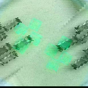 0.70 Ctw Natural 8 Zambian Emerald Square Set: No Reserve! Title: 0.70 Ctw Natural 8 Zambian Emerald Square Set Stone Clarity: SI Gemstones: Natural Emerald Carat Weights: 0.7 Size/Dimensions: 2.5x2.5 - 3.0x3.0 mm / 8 Pc's Additional Information: