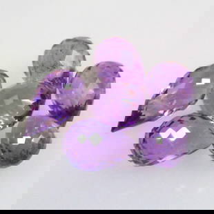 7.51 Ctw Natural 6 Drilled Purple Amethyst Pear Drop Beads: No Reserve! Title: 7.51 Ctw Natural 6 Drilled Purple Amethyst Pear Drop Beads Stone Clarity: Transparent Gemstones: Natural Amethyst Beads Carat Weights: 7.51 Size/Dimensions: 8.1x4.7 - 8.7x5.0 mm / 6