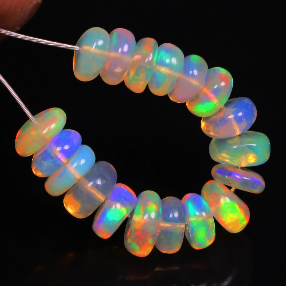 3.53 Ctw Natural 18 Drilled Fire Opal Beads (1 of 2)