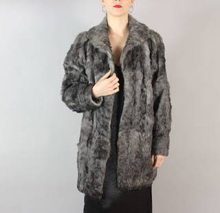 GRAY LAMB FUR COAT EU: XL; US: 20: Title: GRAY LAMB FUR COAT EU: XL; US: 20 Dimension: Approximate size- EU: XL; US: 20 : Important details: Length: 90cm/35.43in -Shoulders width:46cm/18.11in -Sleeve Length:62cm/24.41in -Bust size ( pi