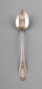 Danish silversmith. Tea spoon in silver (830). 1915.: Title: Danish silversmith. Tea spoon in silver (830). 1915.Description: Danish silversmith. Tea spoon in silver (830). 1915. In very good condition. Stamped. Monogram. Measures: 12.5 cm. Reserve: