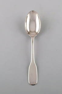 Hans Hansen silver cutlery. "Susanne" dessert spoon in sterling silver. Danish design, mid 20th: Title: Hans Hansen silver cutlery. "Susanne" dessert spoon in sterling silver. Danish design, mid 20th century.Description: Hans Hansen silver cutlery. "Susanne" dessert spoon in sterling silver.