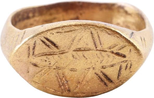 FINE ROMAN SIGNET RING, 3RD-6TH CENTURY AD 7 1/4 (1 of 5)