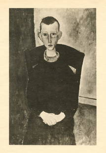 Amedeo Modigliani "Le gosse du concierge": Medium: collotype (after the painting). Printed in 1926 at the Leon Marotte atelier and published in an edition of 1000 by Editions des Quatre Chemins. Image size: 8 x 5 inches (200 x 128 mm). Sheet