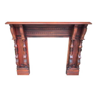 Original San Francisco Victorian Fireplace Mantle: This is a truly original San Francisco Victorian mantle from an old SF home. It is solid carved mahogany and just stunning in its detail and design. A must have for anyone doing a period home. 5' x