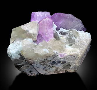 Natural Pink Kunzite Crystals With Quartz and Albite Mineral Specimen From Afghanistan - 3474 gram,: Materials: Gem type: Kunzite Description Natural Pink Kunzite Crystals With Quartz and Albite Mineral Specimen From Afghanistan specimen contains a bunch of pink kunzite crystals. Kunzite crystals hav