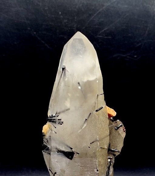 156 grams beautiful natural damagfree black tourmaline in quartz crystal specimen from skardu: Materials: black tourmaline in quartz, skardu tourmaline quartz Description 156 grams beautiful natural damagfree black tourmaline in quartz crystal specimen from skardu pakistan size...40mm 20mm 100m