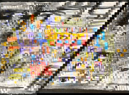 Bernardo Navarro Tomas, Cuban, mixed media, 2017: Artist: Bernardo Navarro Tomas (Cuba, 1977) Title: Untitled Date: 2017 Medium: mixed media Dimensions: 12.3 x 17 in. (31 x 43 cm.) Reserve: $270.00 Shipping: Domestic: Flat-rate of $25.00 to anywhere