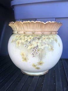 Lg Royal Worcester Jardiniere: It measures 10” high x 10 1/2” and is marked. It has no chips, cracks or repairs Shipping:Domestic: Flat-rate of $25.00 to anywhere within the contiguous U.S.International: Foreign