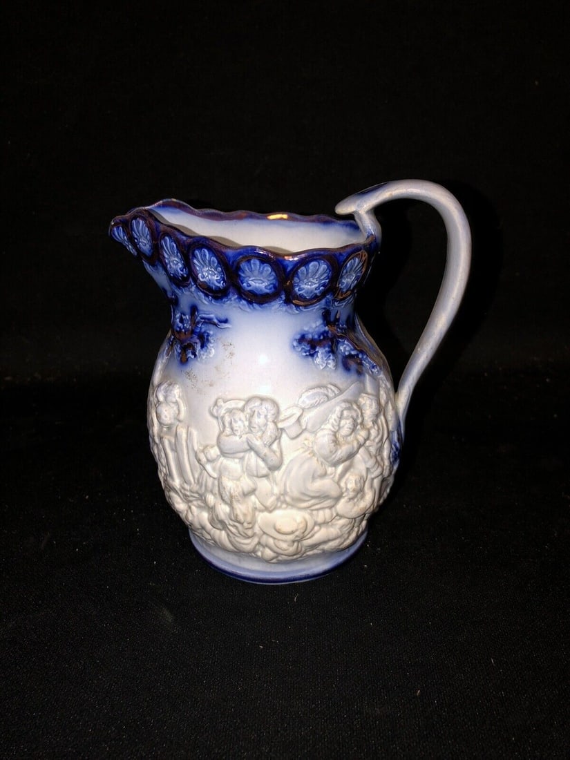 6” Flow Blue Pitcher (1 of 4)